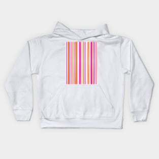 Pink and Orange Summer Stripes Kids Hoodie